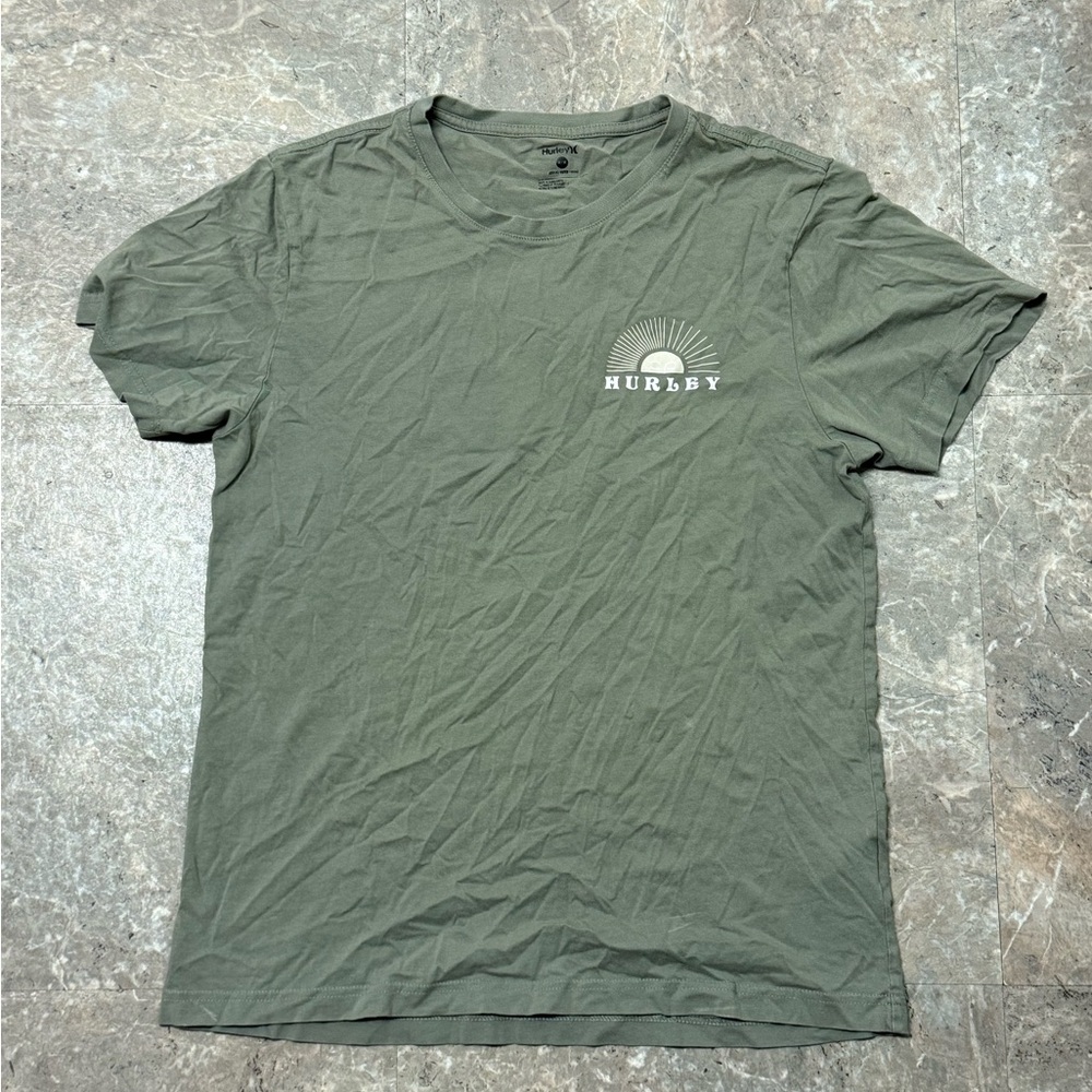 HURLEY Men's Green Sunburst Tee Size Medium - Picture 2 of 16